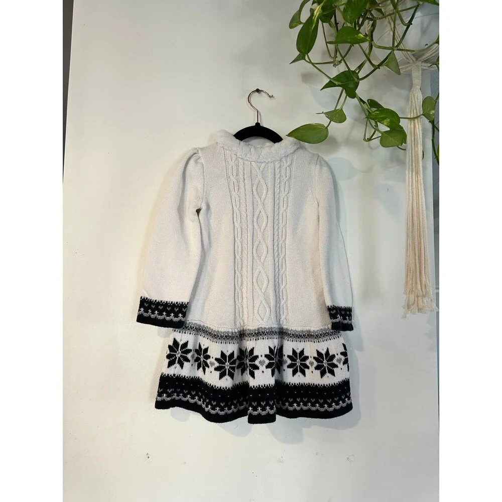 Girls knit dress long sleeve